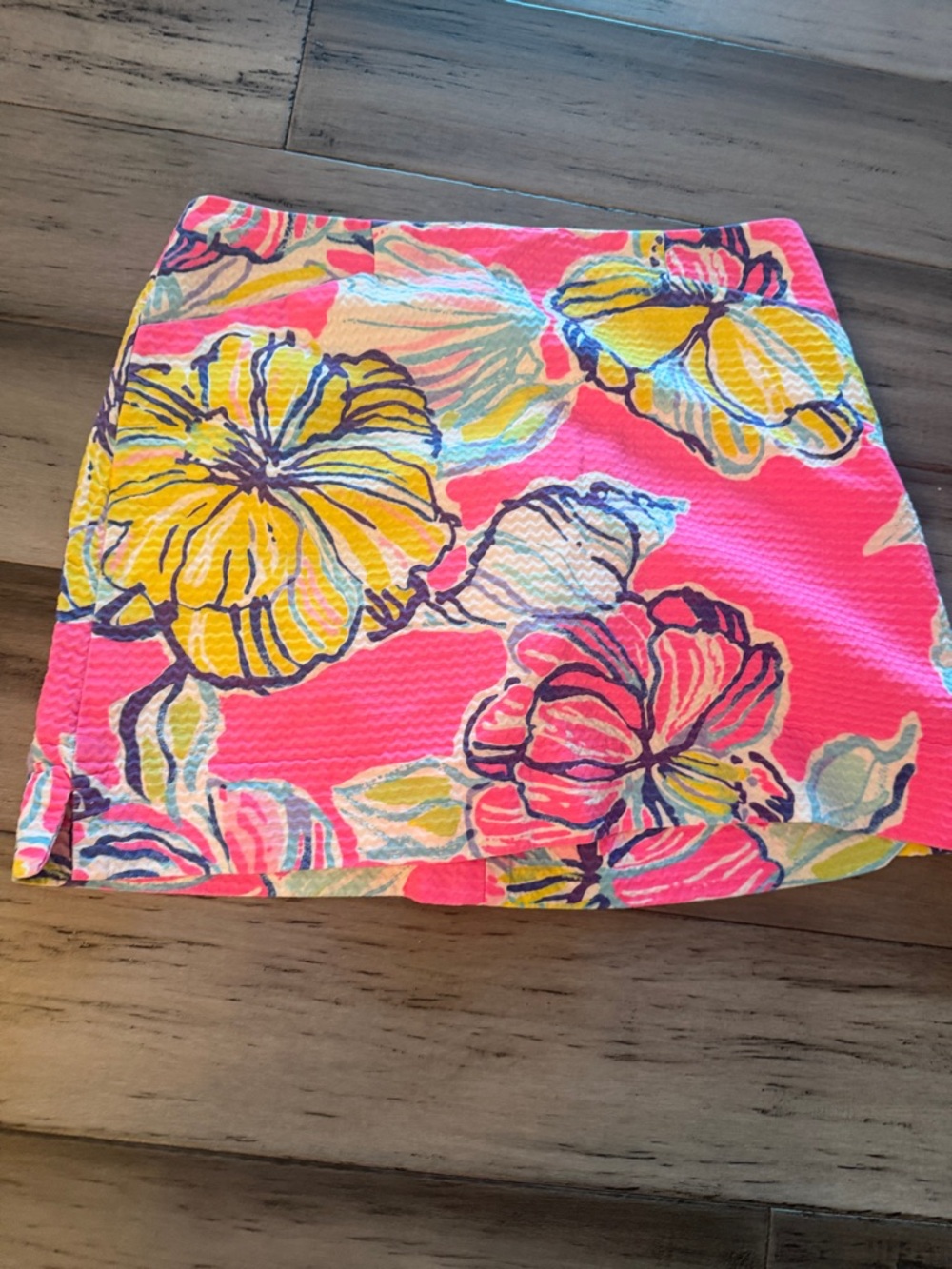 Lilly Pulitzer Neon Pink Tropical Floral Mini Skirt